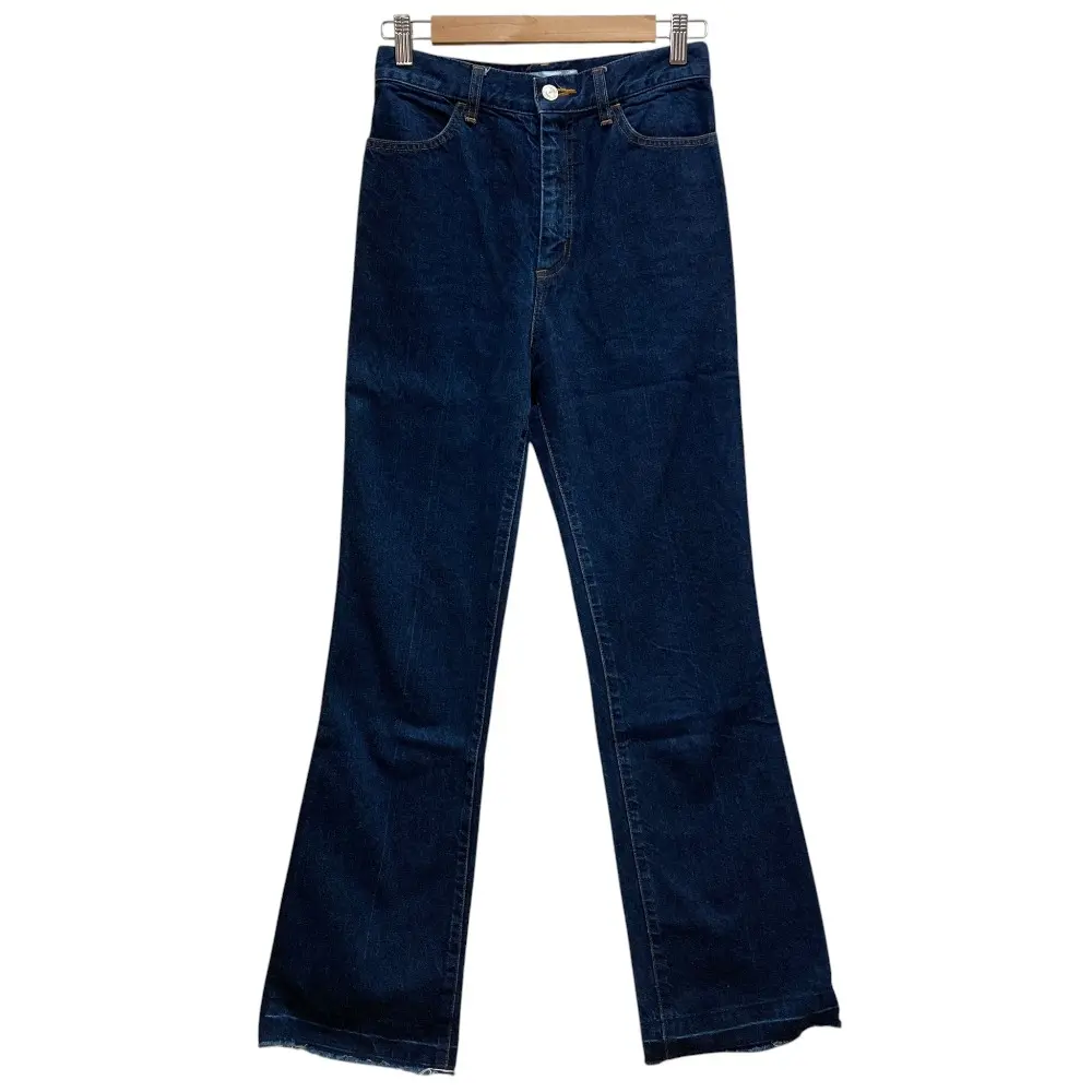 23SS TOGA トーガ フレア カットオフ デニムパンツ ジーンズ XS 34 インディゴ
