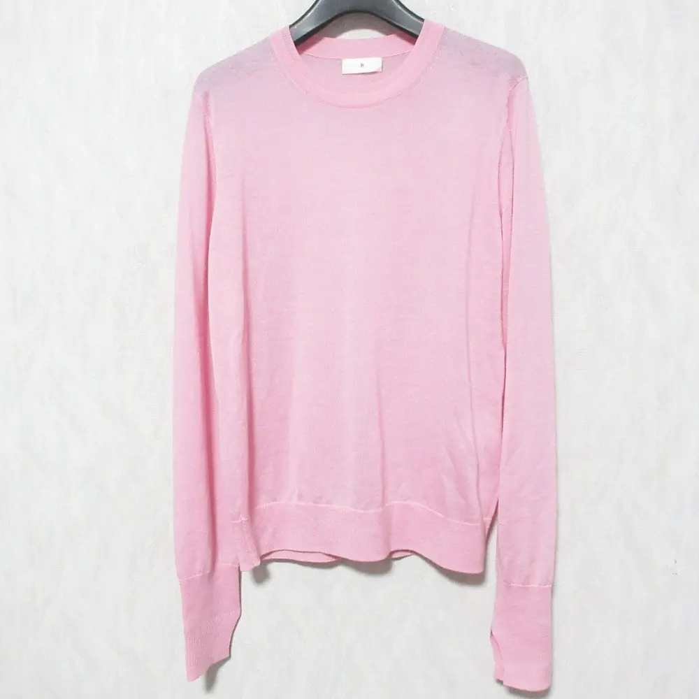 22SS TOMORROWLAND .B トゥモローランドビー カシミヤ クルーネックプルオーバー シアーニット 48-02-21-02001 S ピンク