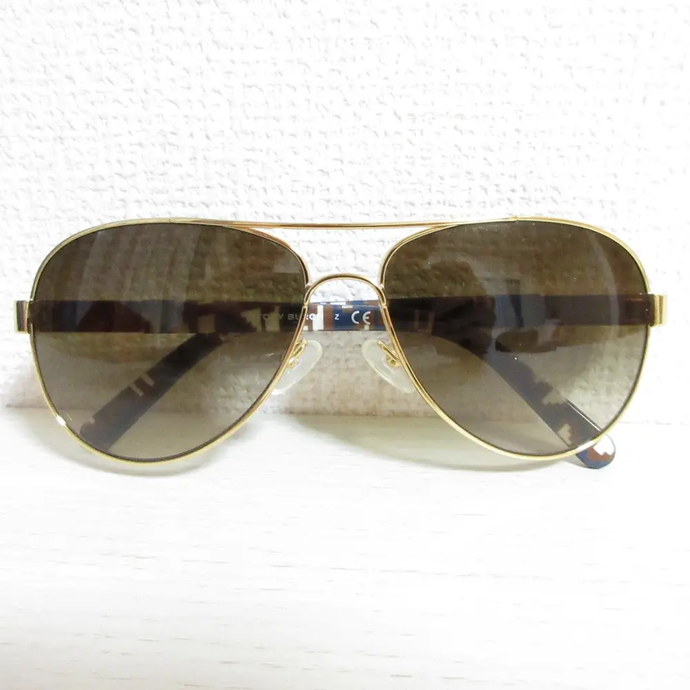 TORY BURCH トリーバーチ メタルフレーム ティアドロップ サングラス 眼鏡 アイウェア TY6010 57□14 135 ゴールド×ブラウンの買取実績【2024年8月買取】