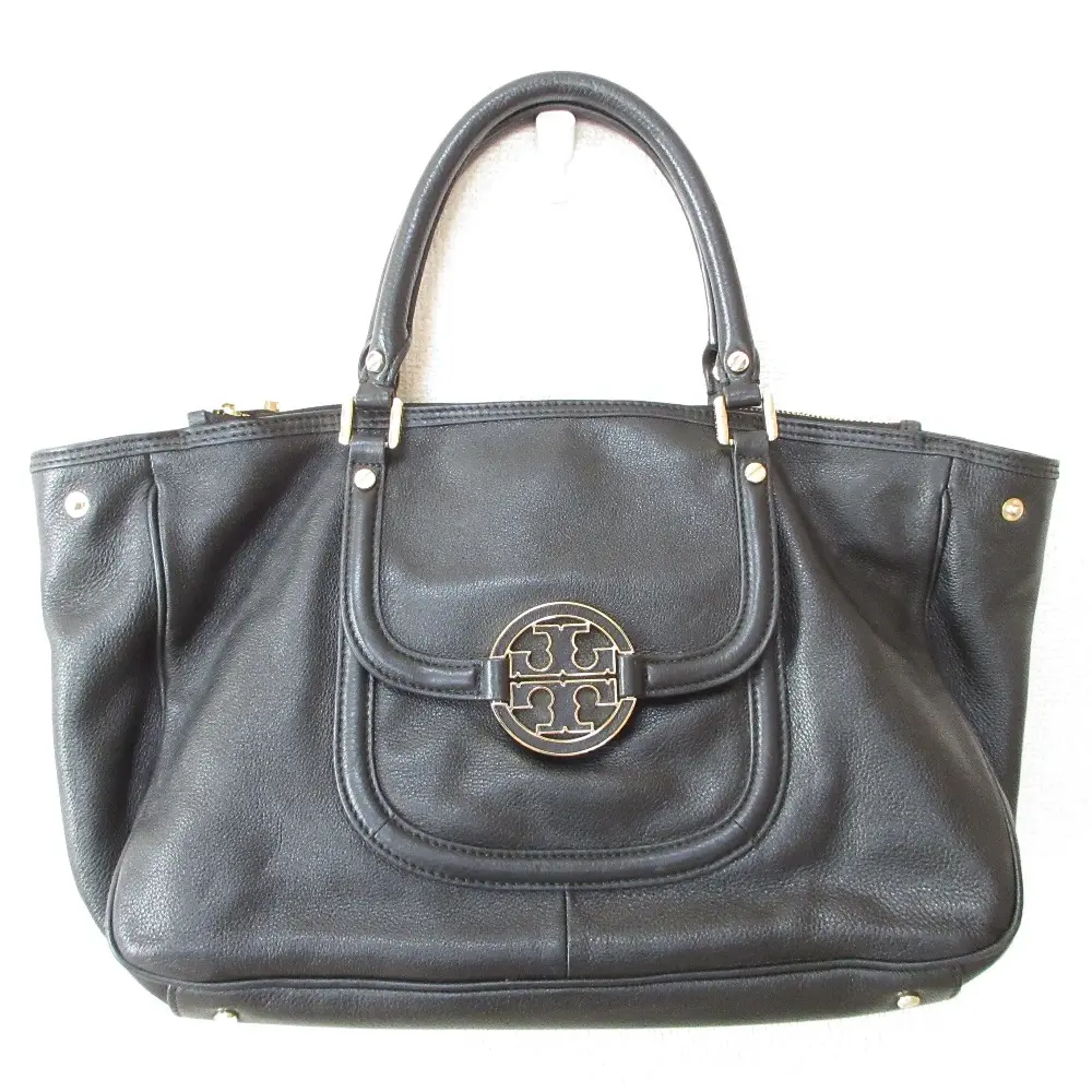 TORY BURCH トリーバーチ アマンダ レザー ロゴモチーフ 2WAY ショルダーバッグ ハンドバッグ ブラック