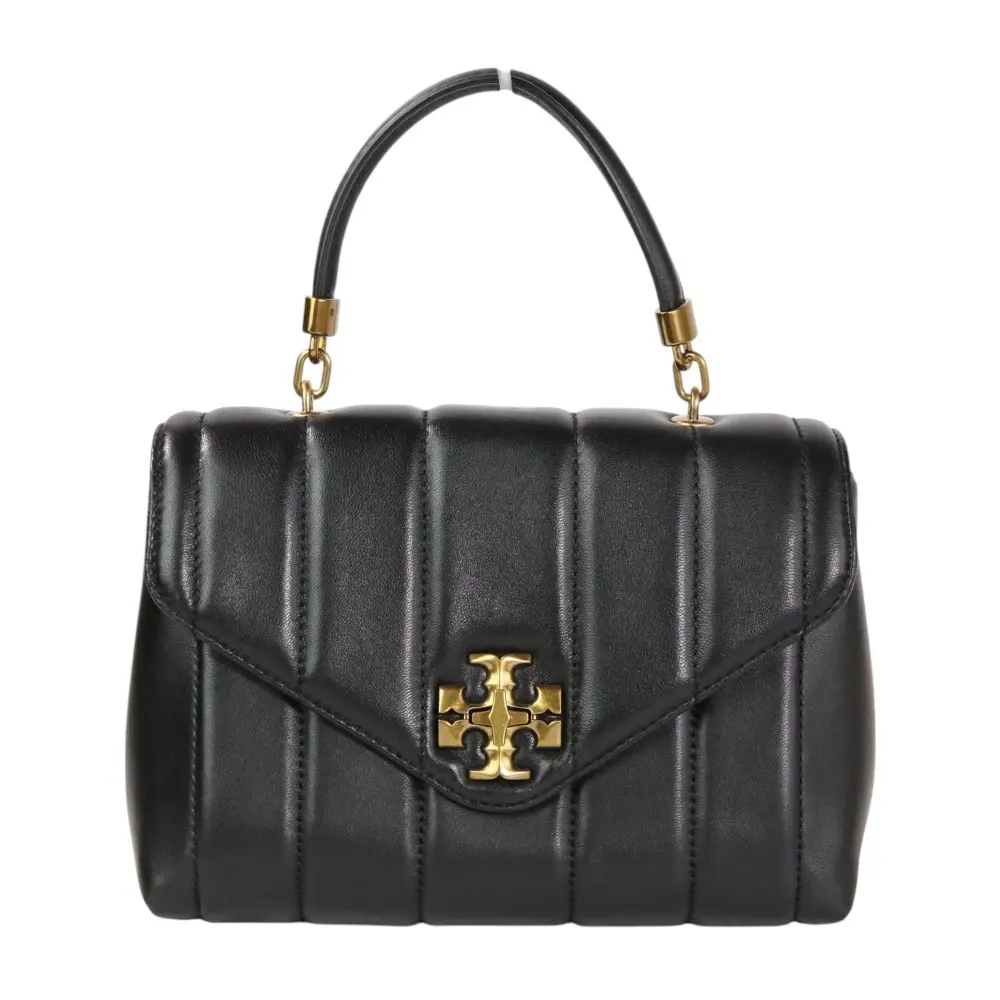 TORY BURCH トリーバーチ キラ キルト スモール サッチェル 2way レザー チェーンショルダー ミニハンドバッグ ブラック