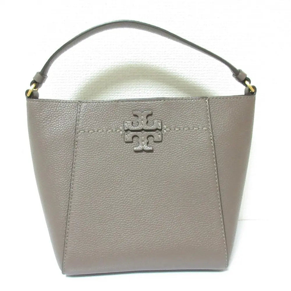 23SS TORY BURCH トリーバーチ mcgraw small bucket bag 2way ハンドバッグ ショルダーバッグ グレー