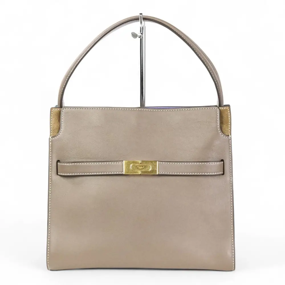 TORY BURCH トリーバーチ リー ラジウィル スモール ダブルバッグ ワンショルダー クラムシェル グレージュ