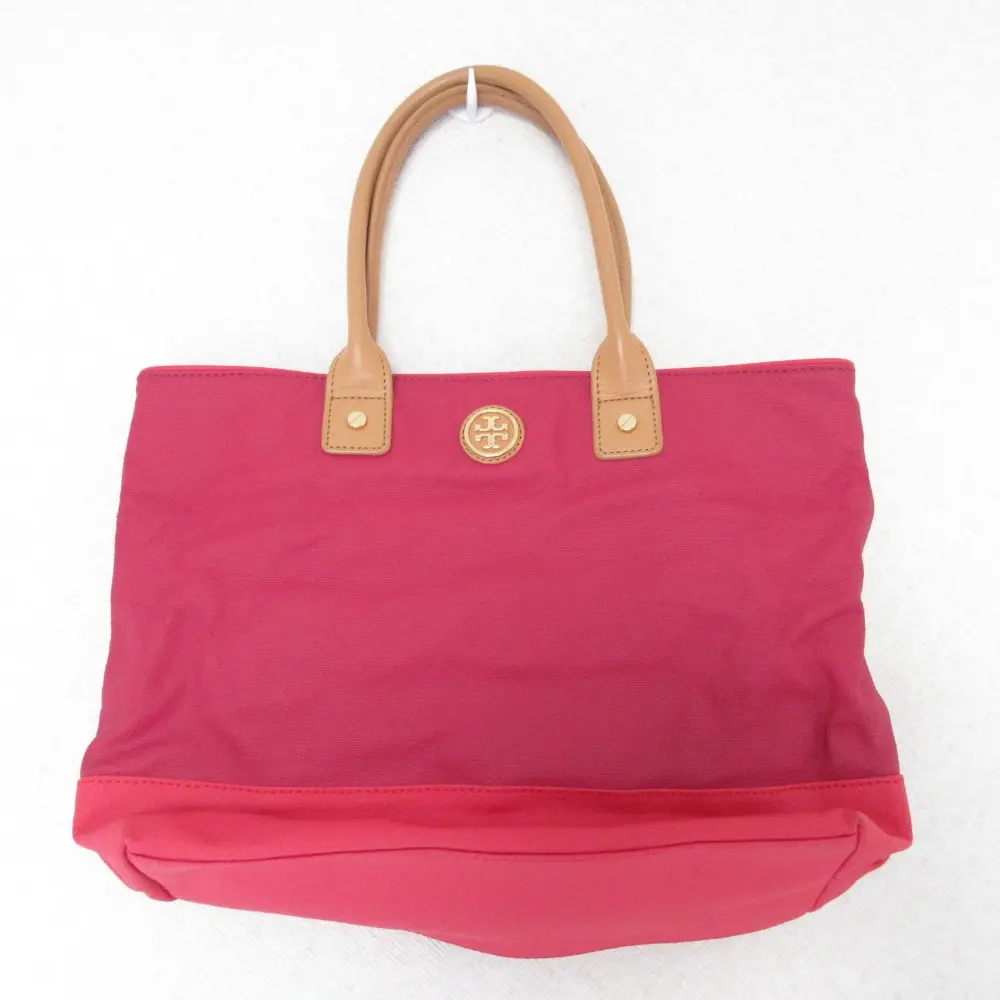 TORY BURCH トリーバーチ SMALL JADEN TOTE コーティングキャンバス トートバッグ レッド系