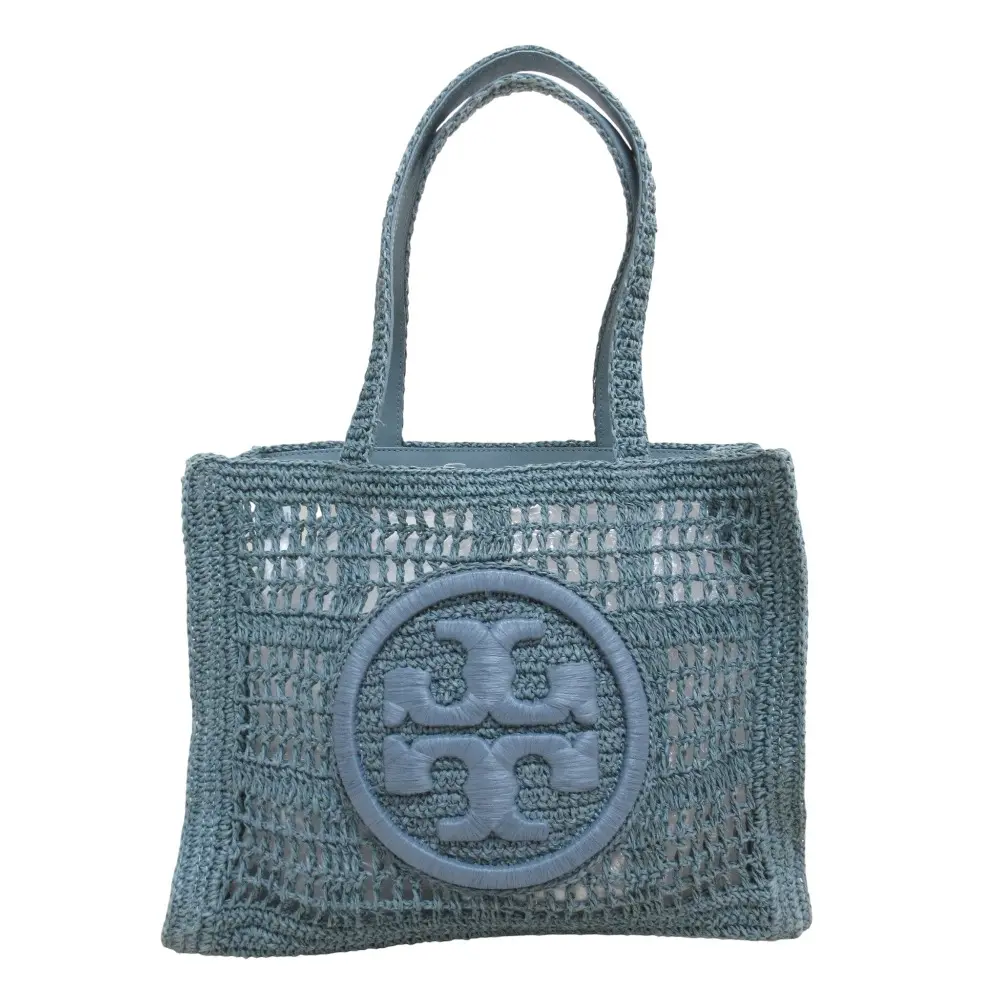 TORY BURCH トリーバーチ エラ ハンドクロシェ スモール トートバッグ ライトブルー