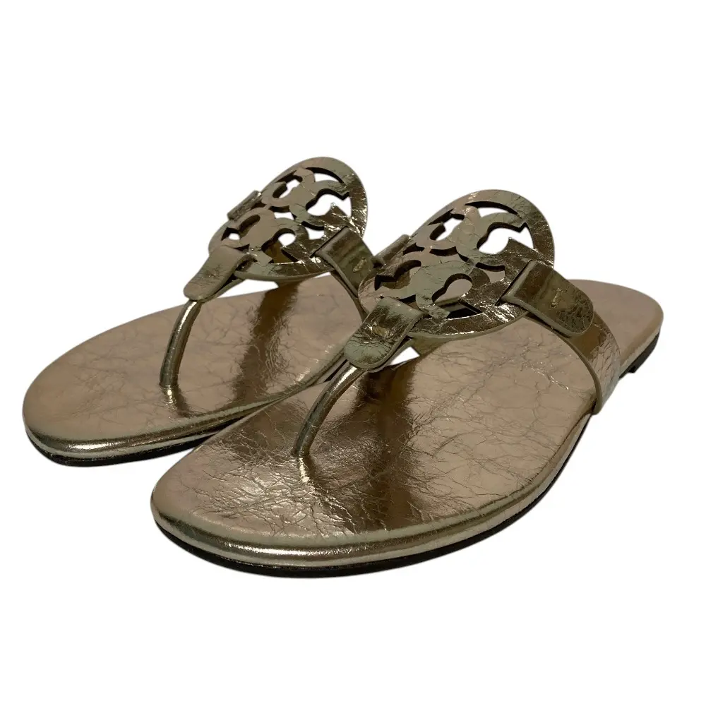 TORY BURCH トリーバーチ ミラー トング ソフトサンダル 90590 サイズ7 24cm相当 ゴールドカラー