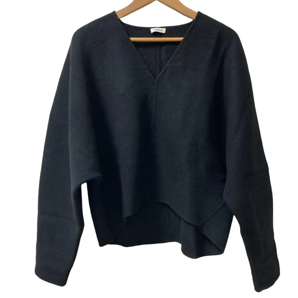 TOTEME トーテム Rennes カシミアブレンド プルオーバーニット セーター サイズXS ブラック