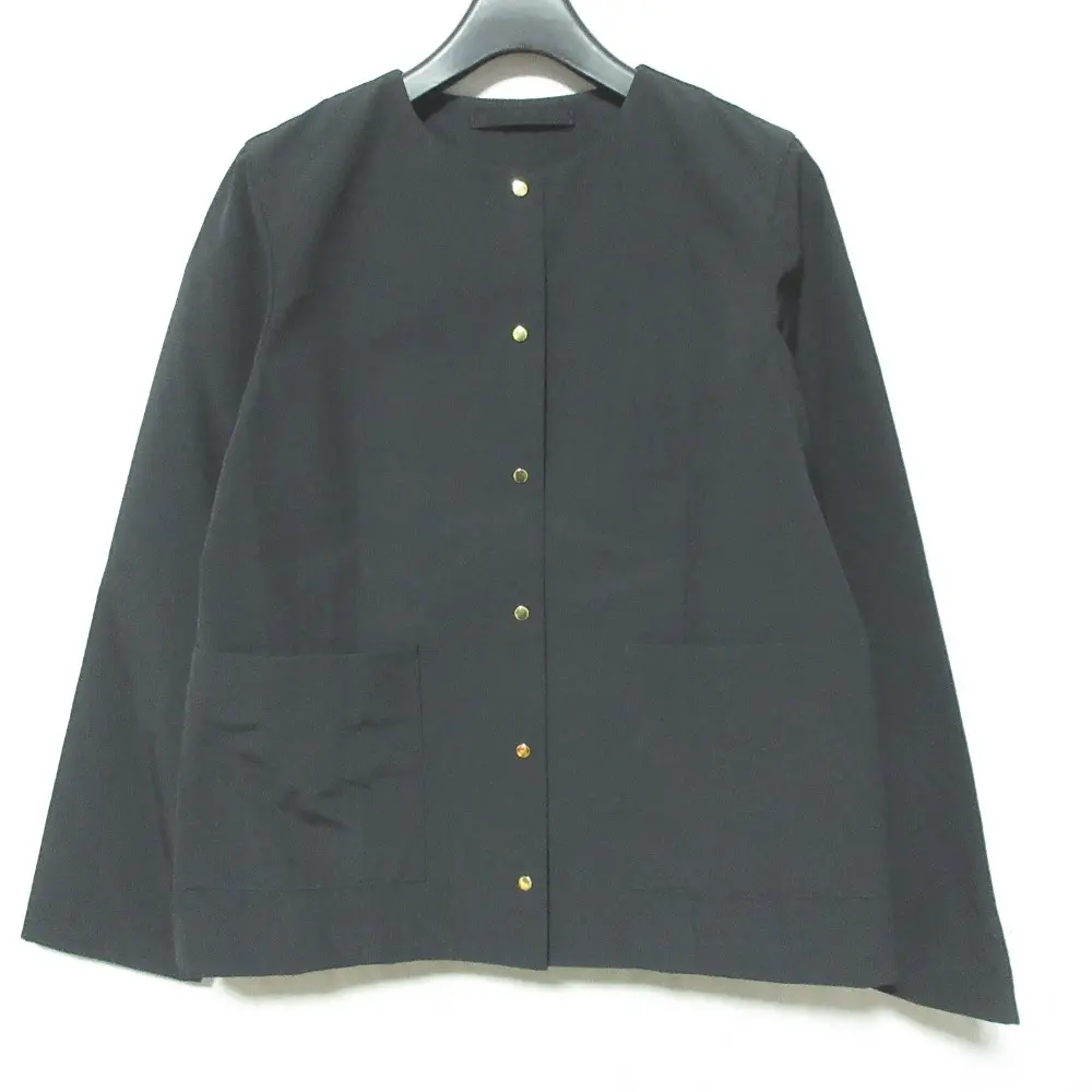 Traditional Weatherwear トラディショナルウェザーウェア ARKLEY ノーカラージャケット L221APFCO0172RO サイズ34 ブラック