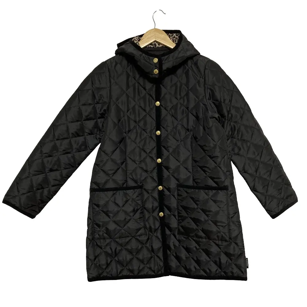 24AW TraditionalWeatherwear トラディショナルウェザーウェア ARKLEY MIDDLE HOOD LEO キルティングコート サイズ34 ブラック