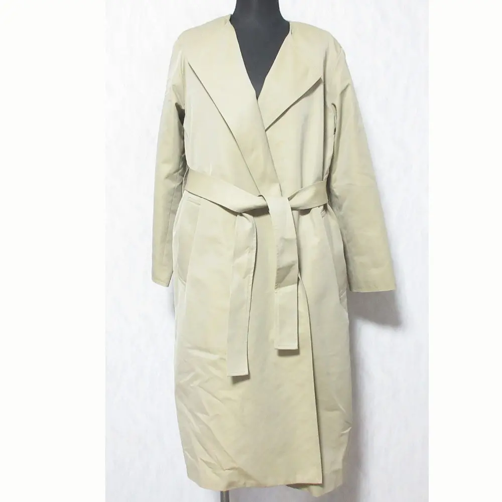 トラディショナルウェザーウェア LISBURN W エコファーライナー付き ノーカラートレンチコート L202SEFCO0218KF size32 ベージュ