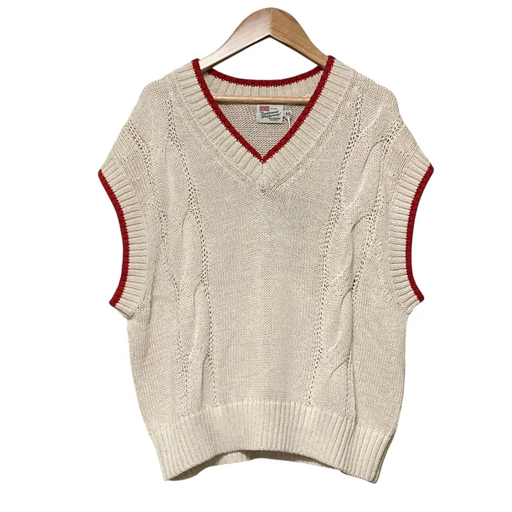 25SS Traditional Weatherwear トラディショナルウェザーウェア BREAM VEST ニットベスト L251THKVS0304CB S ベージュ レッド