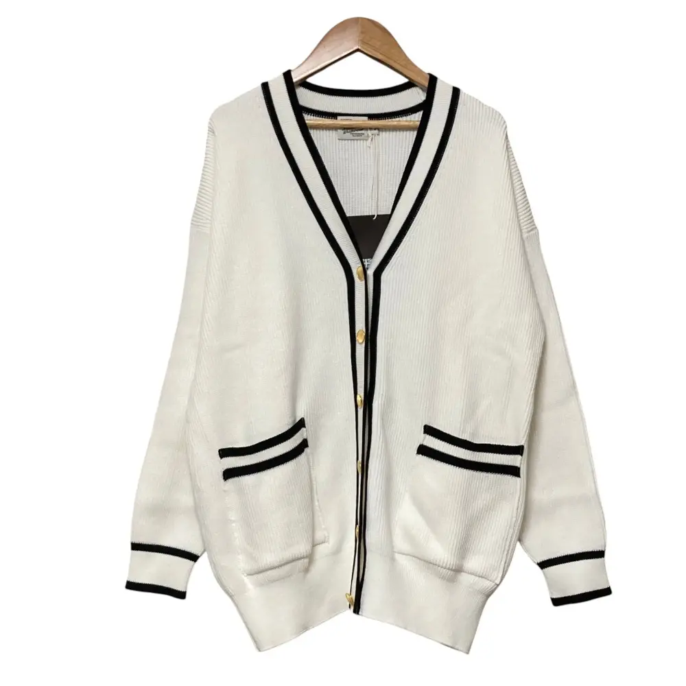Traditional Weatherwear トラディショナルウェザーウェア Vネック ハーフカーディガン S ホワイト