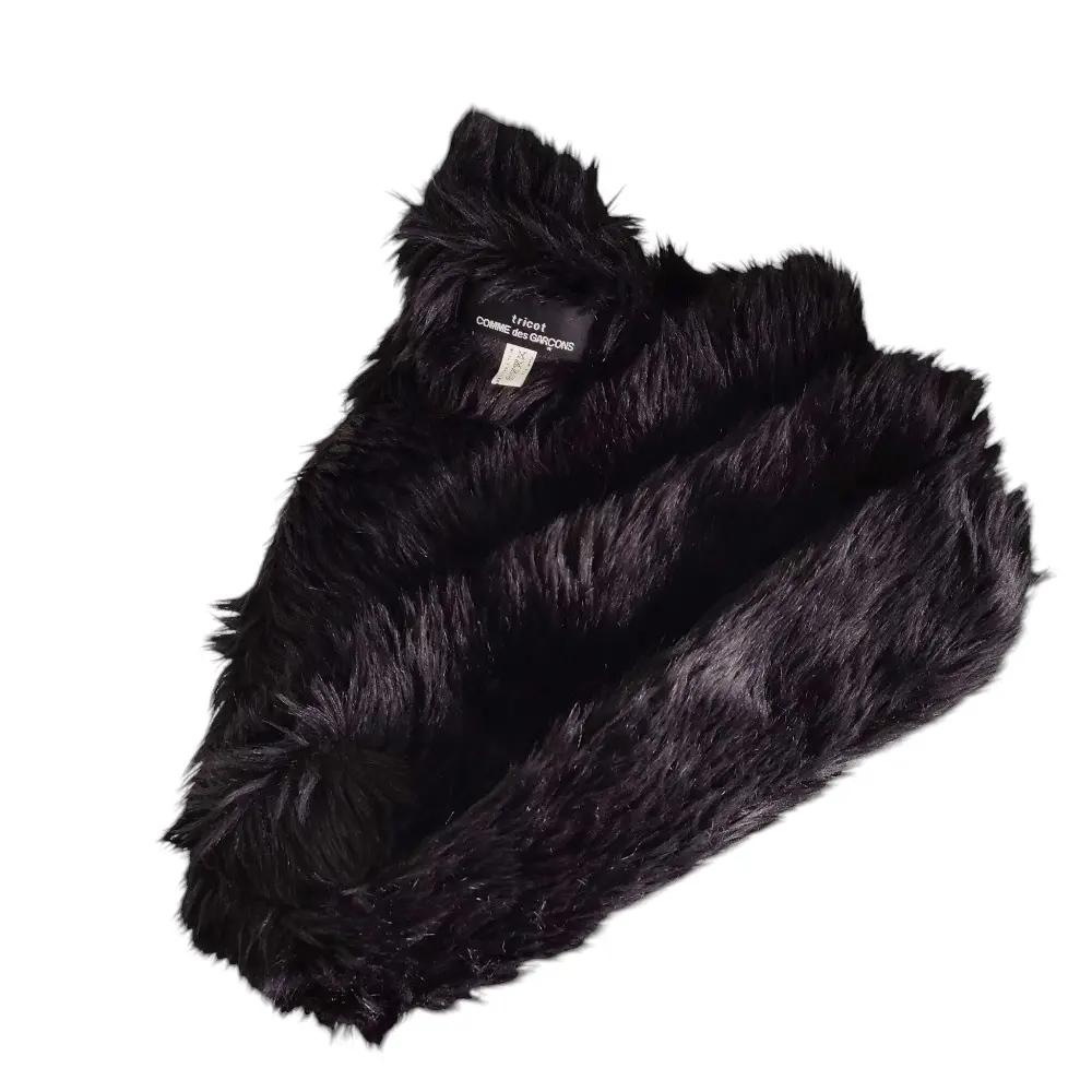 tricot COMME des GARCONS トリココムデギャルソン エコファー マフラー ストール ブラック