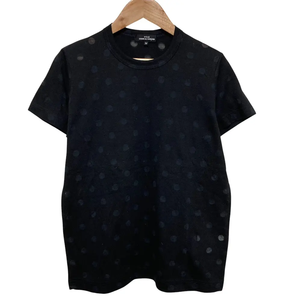 tricot Comme des Garcons トリココムデギャルソン シアードット クルーネック 半袖 Tシャツ カットソー TP-T003 M ブラック