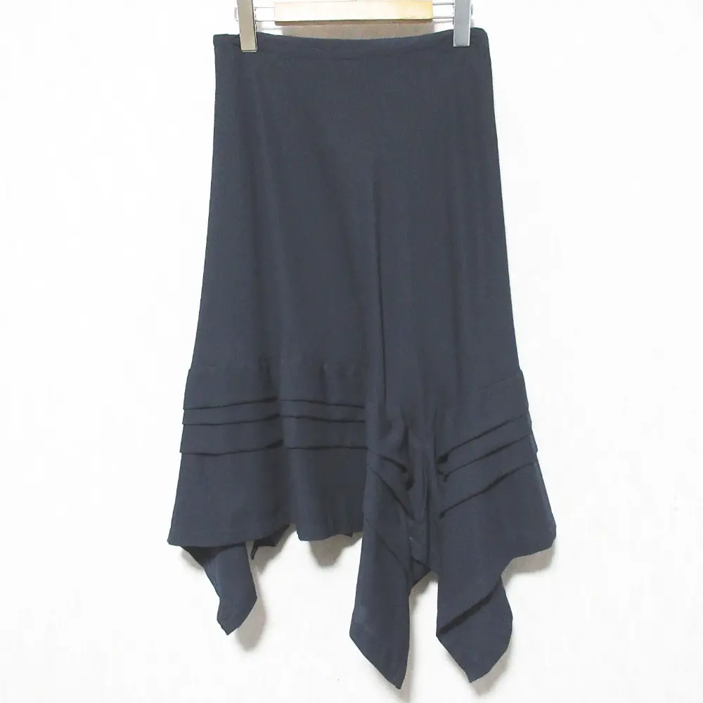 AD2011 tricot COMME des GARCONS トリコ コムデギャルソン アシメントリー スカート TH-S022 サイズM ネイビー