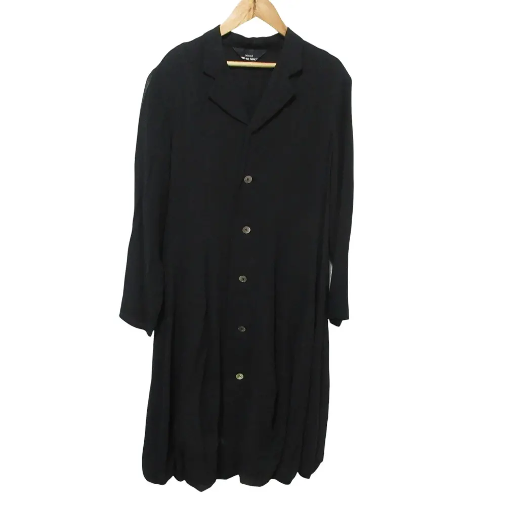 tricot Comme des Garcons トリココムデギャルソン 90s ヴィンテージ 長袖 ひざ丈 シフォン シャツワンピース ブラック