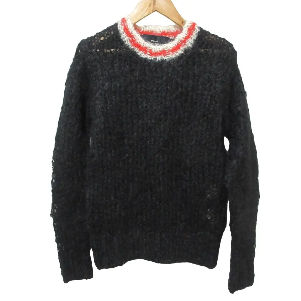 tricot Comme des Garcons トリココムデギャルソン AD1999 モヘア ウール クルーネックニット セーター TN-070230 ブラック