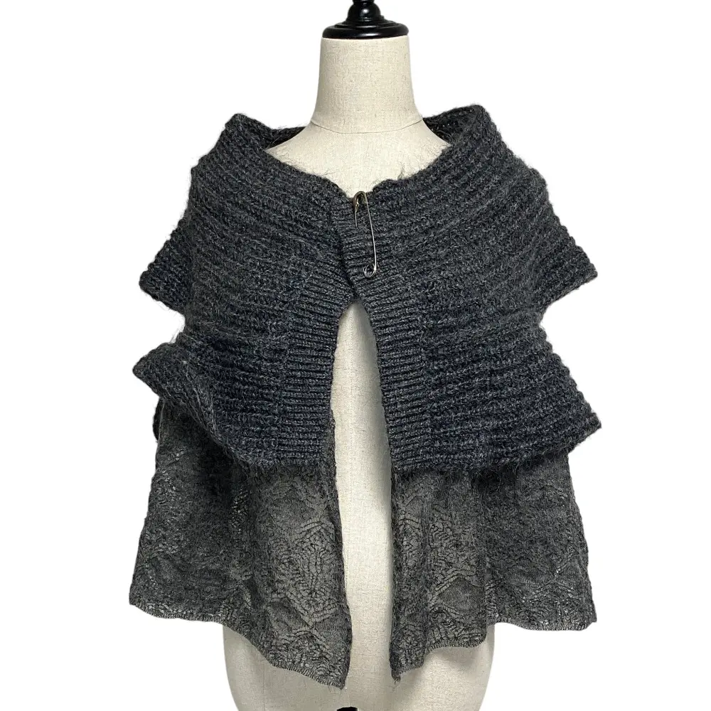 tricot COMME des GARCONS トリココムデギャルソン ニットボレロ カーディガン ケープ グレー