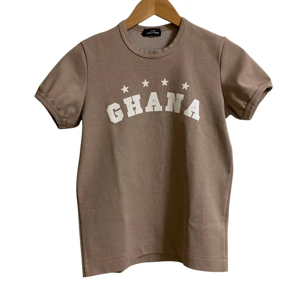 tricot COMME des GARCONS トリココムデギャルソン GHANA プリント ショートスリーブ Tシャツ カットソー TJ-T022 ベージュ