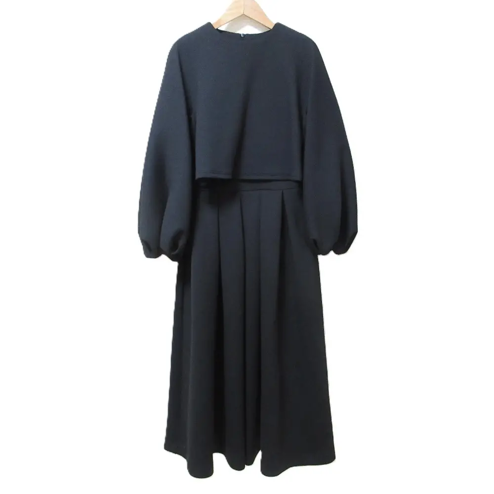 TSURU BY MARIKO OIKAWA ツルバイマリコオイカワ ロングワンピース×ショート丈トップス セットアップ DR-2230530 FREE×36 ブラックの買取実績【2024年10月買取】
