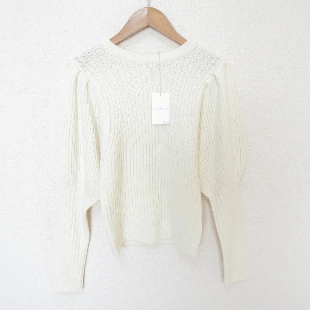 24AW TSURU BY MARIKO OIKAWA ツルバイマリコオイカワ Augusta 長袖 ニット セーター KN-2242540 F ホワイト