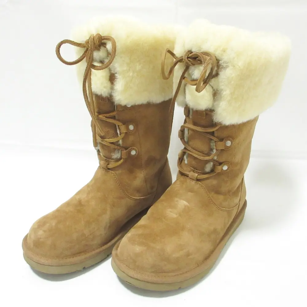 UGG australia アグオーストラリア MONTCLAIR モンクレア レースアップ ミドル丈 ムートンブーツ 1892 24cm ブラウン