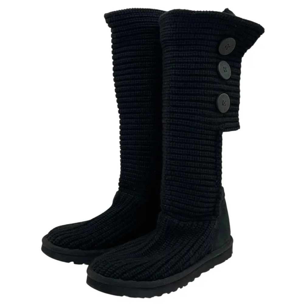 UGG アグ オーストラリア CLASSIC CARDY クラシック カーディー ロングニットブーツ 5819 24cm ブラック