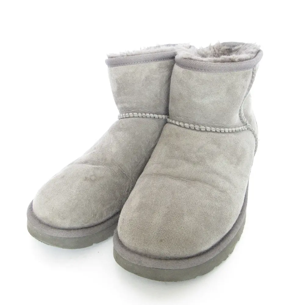 UGG australia アグオーストラリア CLASSIC MINI クラシックミニ ショート ムートンブーツ 5854 24cm グレー