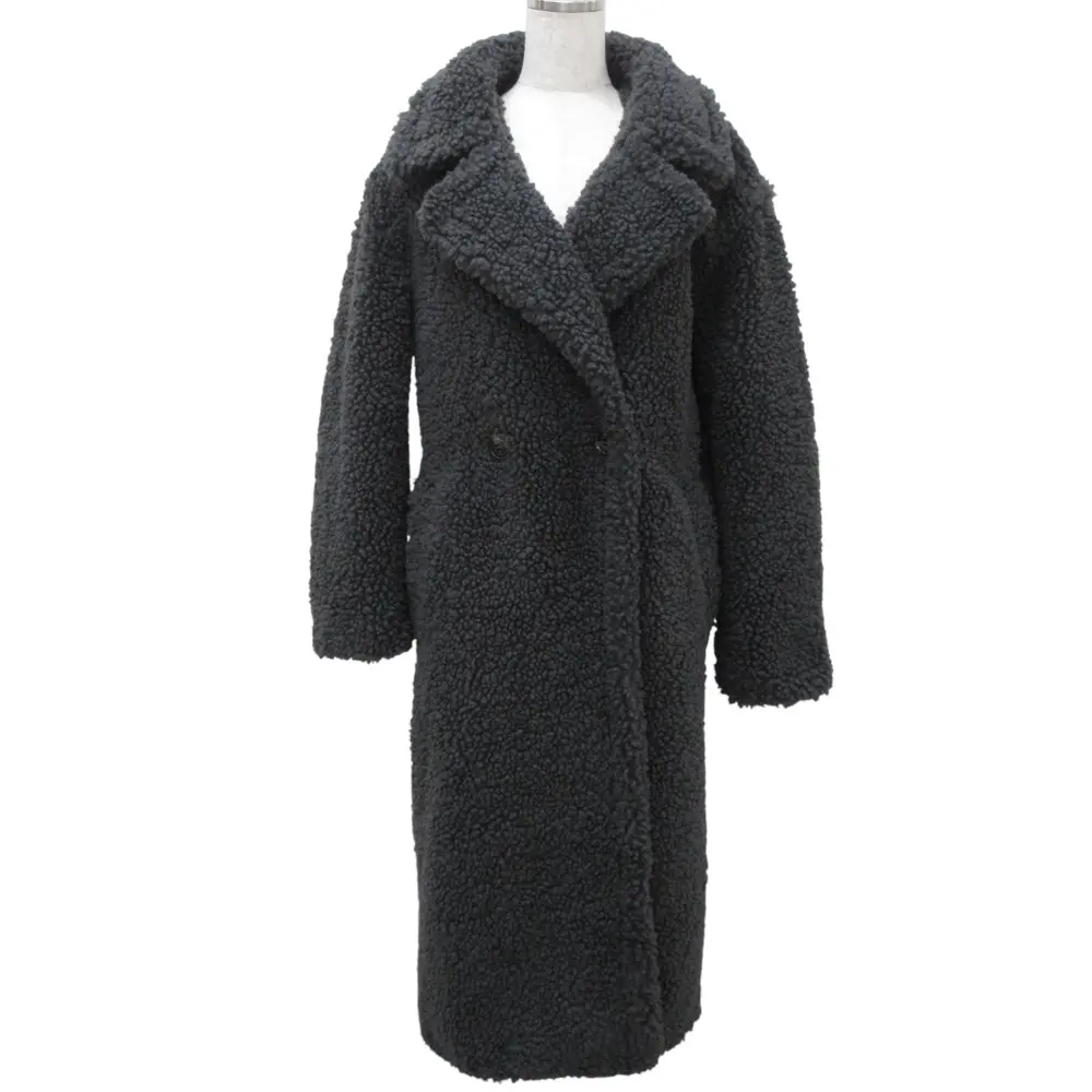UGG アグ Gertrude Long Teddy Coat ガートルード ロング テディコート 1120631 サイズM チャコールグレー