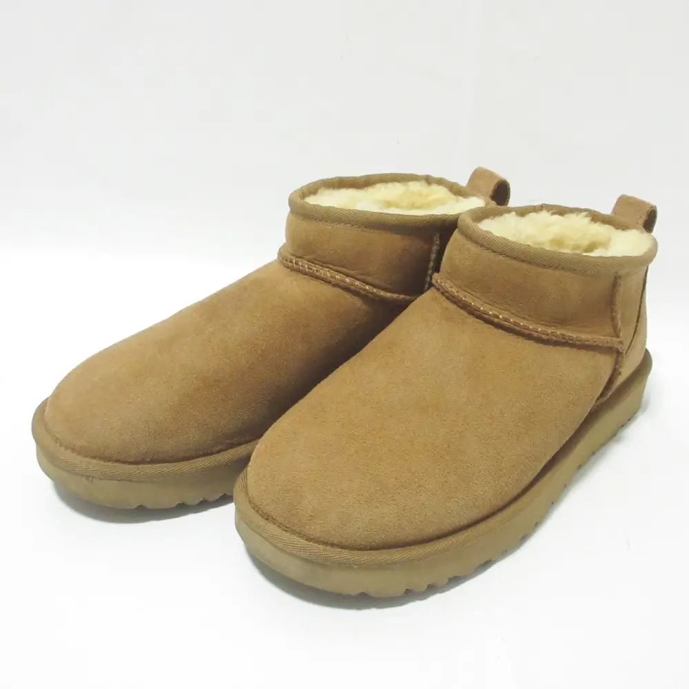 UGG アグ Classic Ultra Mini クラシックウルトラミニ ムートンブーツ ショートブーツ 1116109 US8 25cm ブラウン