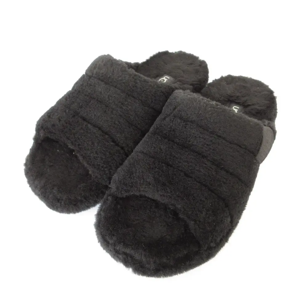 UGG アグ Fluff You フラッフユー スライド ボア サンダル 1117473 25.0cm ブラック