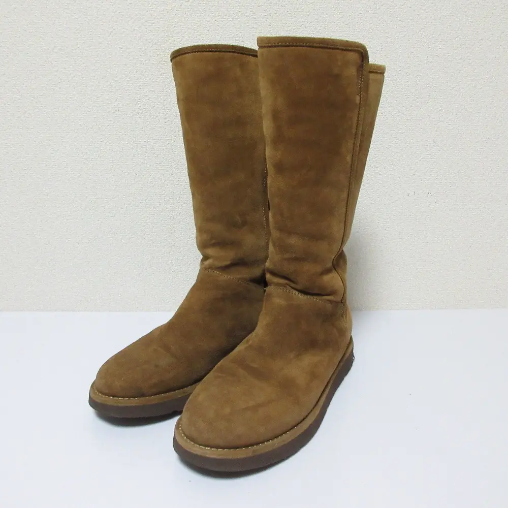 UGG アグ ABREE アブリー サイドジップ ロング ムートンブーツ 1009256 サイズ7 24cm ブラウン