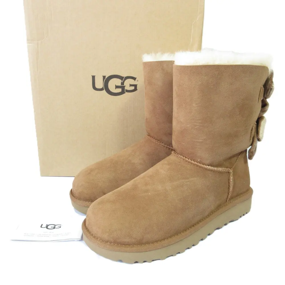 UGG アグ W BAILEY BOW リボンムートンブーツ 1092973 サイズSU6 23cm キャメル 