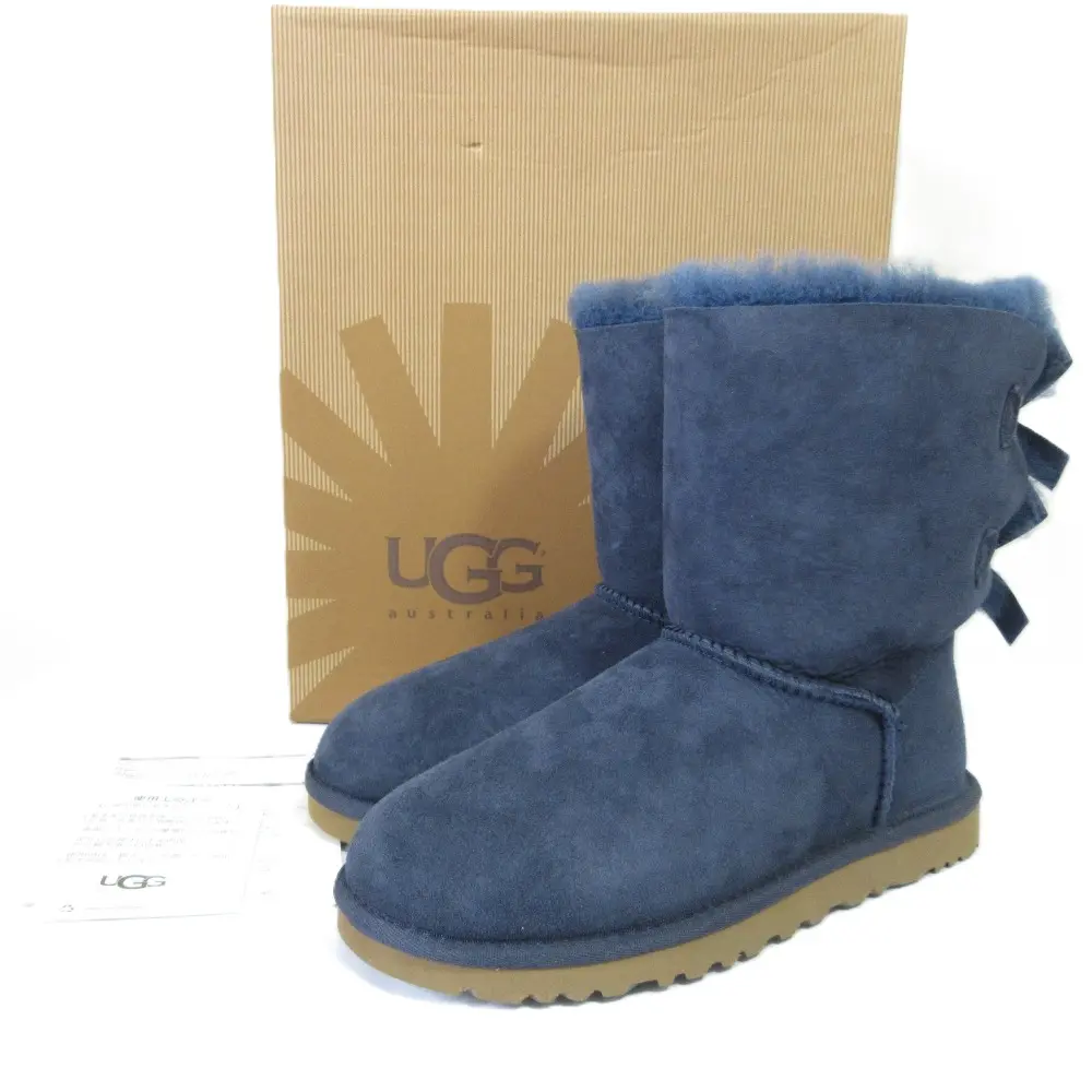 UGG アグ W BAILEY BOW リボンムートンブーツ 1002954 サイズUS6 23cm ネイビー