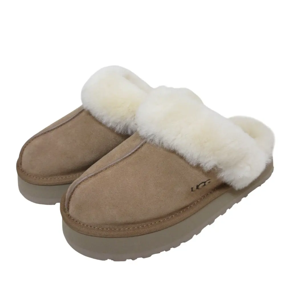 UGG アグ W DISQUETTE ディスケット ムートンサンダル 1122550 24cm キャメル
