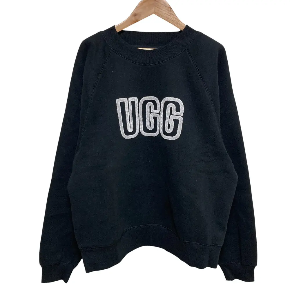 UGG アグ Logo Crewneck ロゴ クルーネック スウェット トレーナー サイズM ブラック