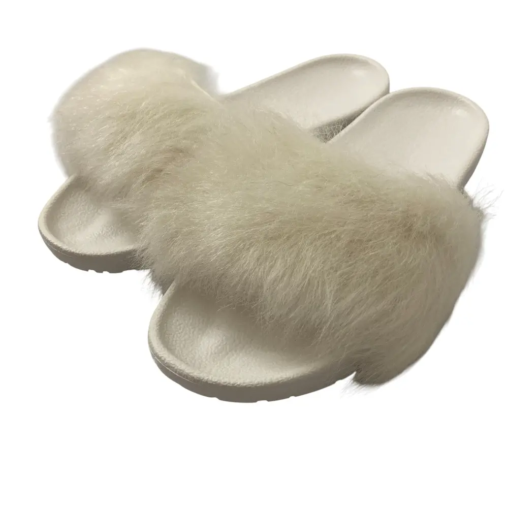 UGG アグ ロイヤル ファースライドサンダル 24cm ホワイト