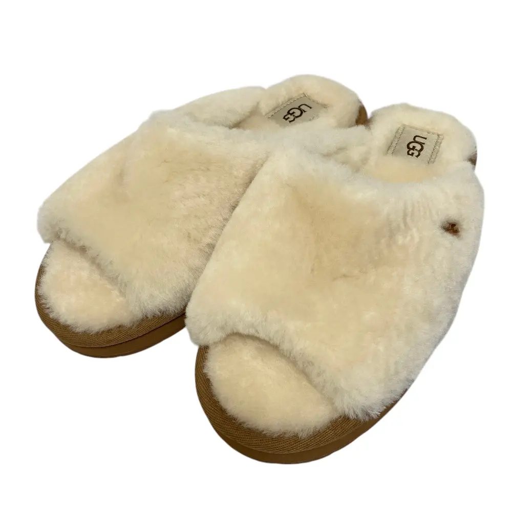 UGG アグ Annia Peep Toe スリッパ ルームシューズ サイズUS7 24cm アイボリー