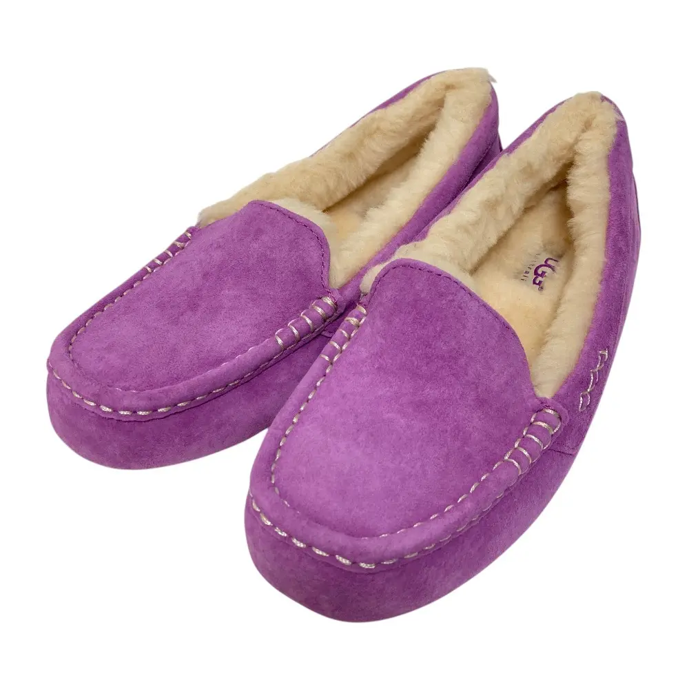 UGG アグ アンスレー ムートン ドライビングシューズ サイズ25cm US8 パープル