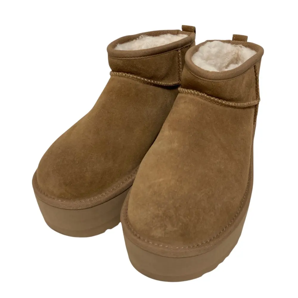 UGG アグ クラシック ウルトラ ミニ プラットフォーム 厚底 軽量 アンクルカット ムートンブーツ 1135092 サイズ26cm ブラウン