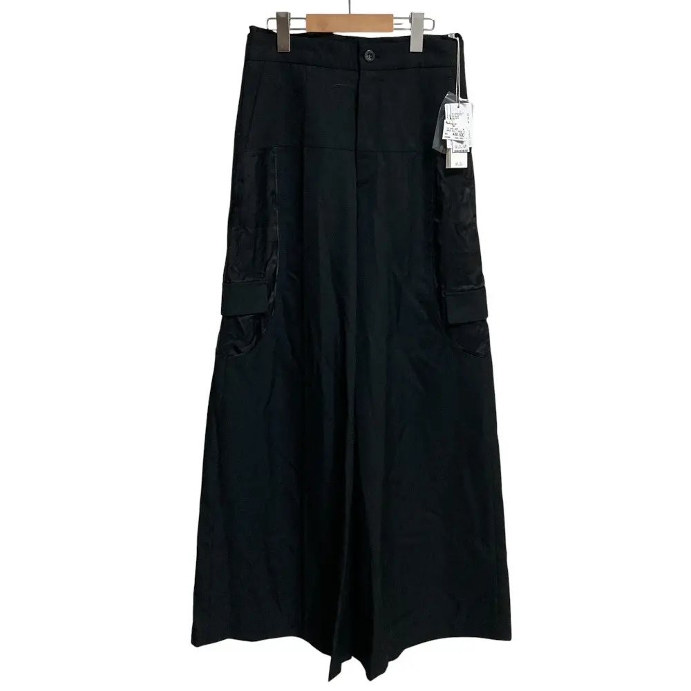 24AW UN3D. アンスリード カットアウトディテールパンツ ワイドパンツ 522450702101 サイズ38 ブラック