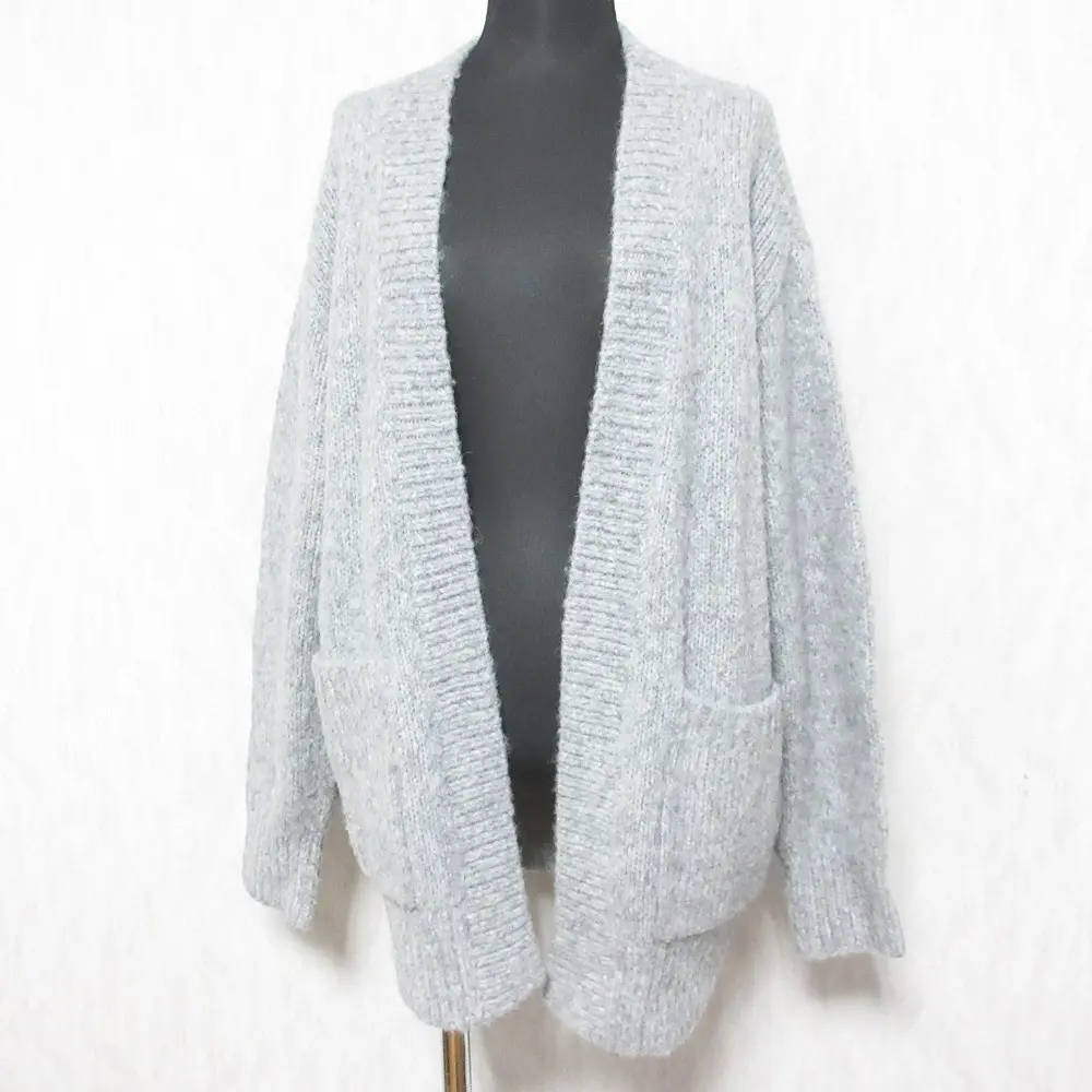23AW UNITED ARROWS ユナイテッドアローズ FLUFFY Vネック カーディガン アルパカ ニットガウン 1528-106-0326 グレー