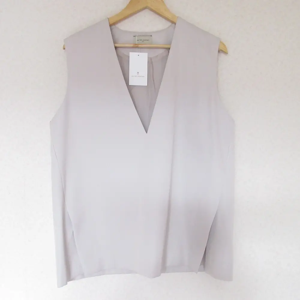 UNITED ARROWS ユナイテッドアローズ T/W WCLOTH ベスト F ライトグレー