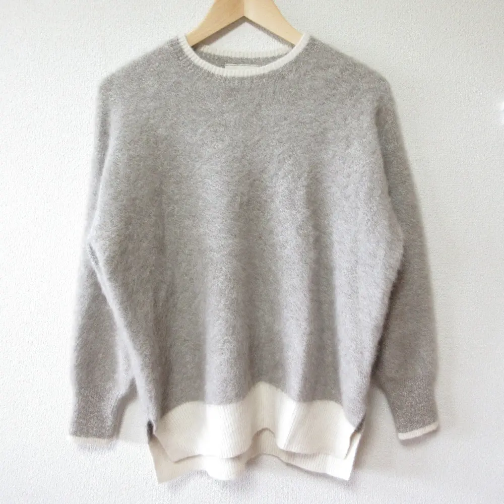 23AW UNITED ARROWS ユナイテッドアローズ フォックス カシミヤ クルーネックニット プルオーバー セーター ベージュ