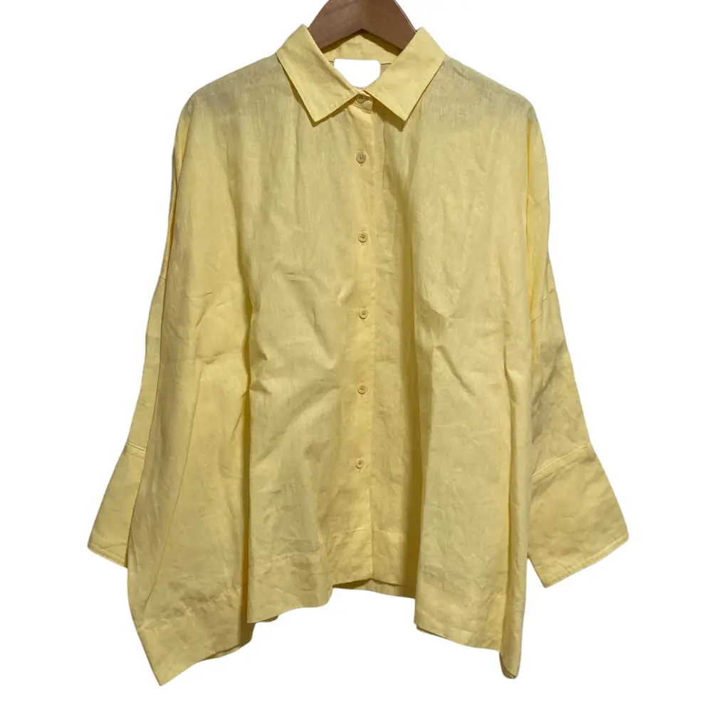 25SS UNITED ARROWS ユナイテッドアローズ リネン ドルマン シャツ 1511-144-2252 サイズF イエロー