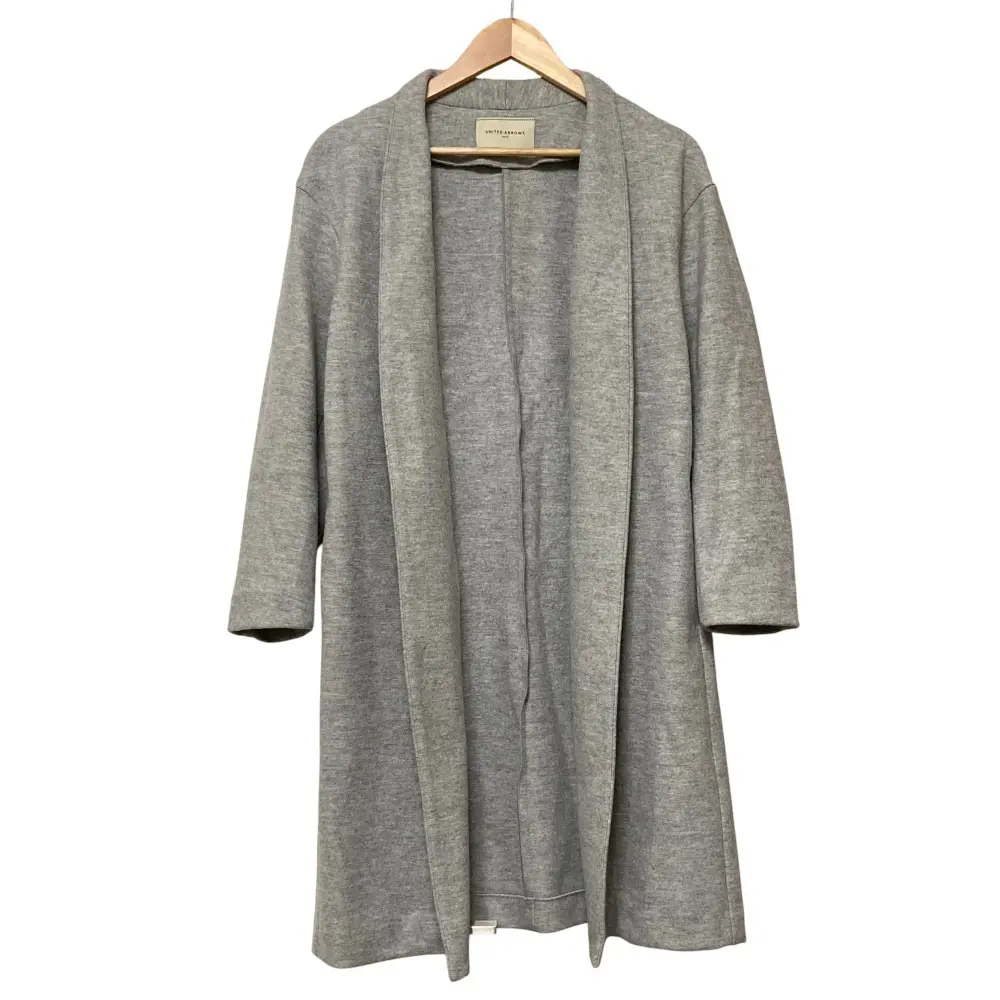 UNITED ARROWS ユナイテッドアローズ ウール ガウンコート ロングカーディガン グレー