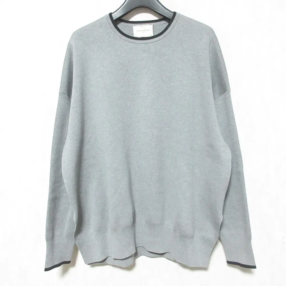 24AW UNITED ARROWS ユナイテッドアローズ スムース クルーネックニット セーター 1513-199-4765 グレー