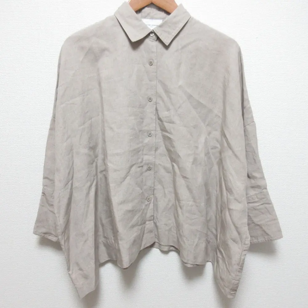 25SS UNITED ARROWS ユナイテッドアローズ リネン ドルマン シャツ ブラウス 1511-144-2252 グレー