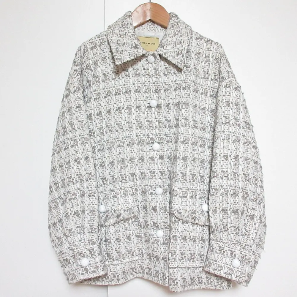 UNITED ARROWS ユナイテッドアローズ  ファンシーツイードジャケット サイズ36 ベージュ