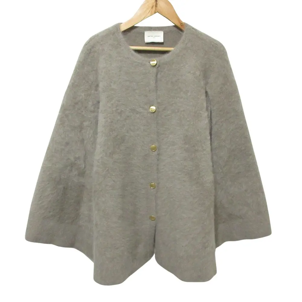 UNITED ARROWS ユナイテッドアローズ フォックス カシミヤ ケープ ポンチョ ベージュ